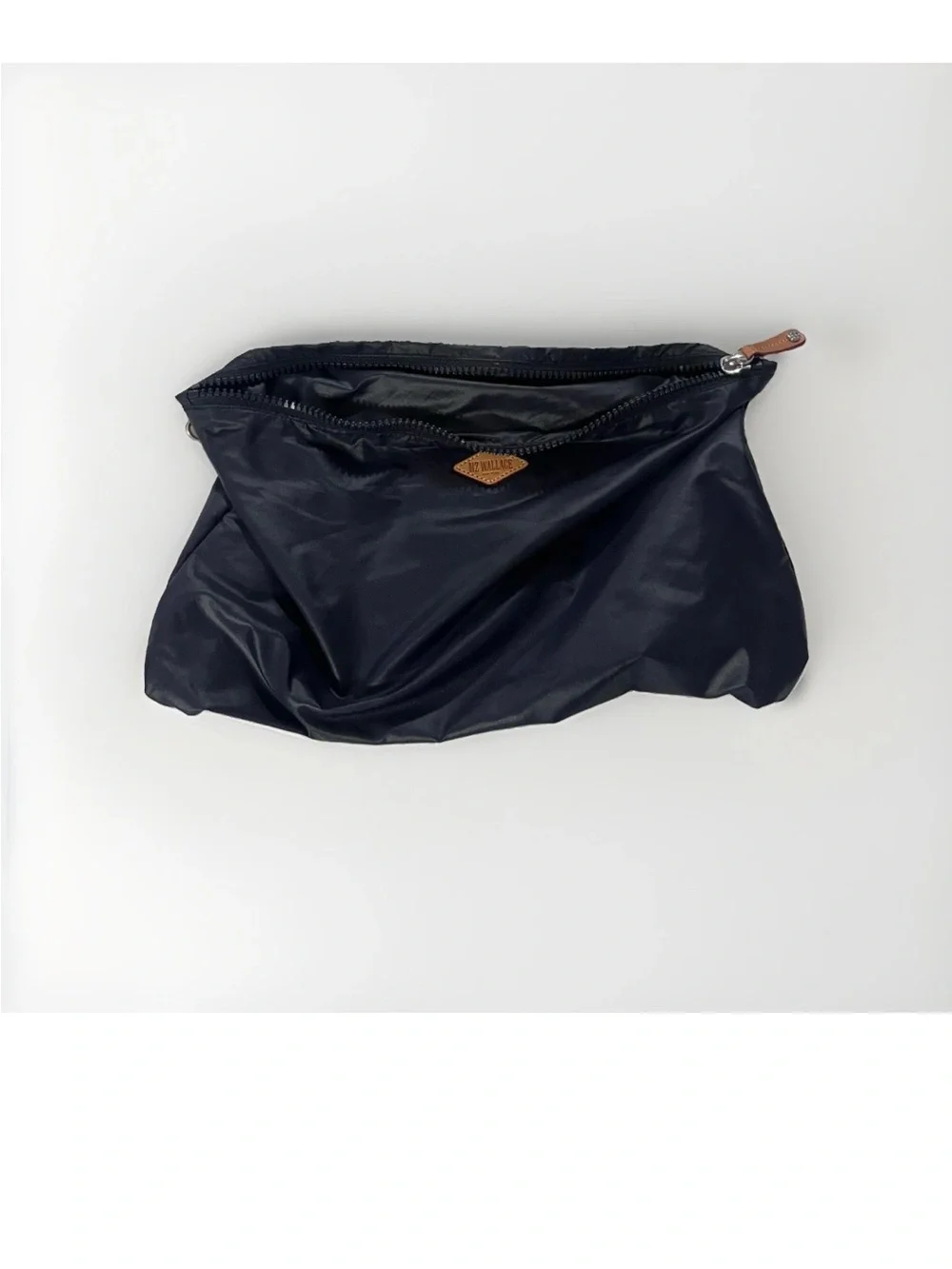 MZ Wallace Nylon Travel Pouch Cosmetic Makeup Toiletries Bag 9” x 15” Navy Blue